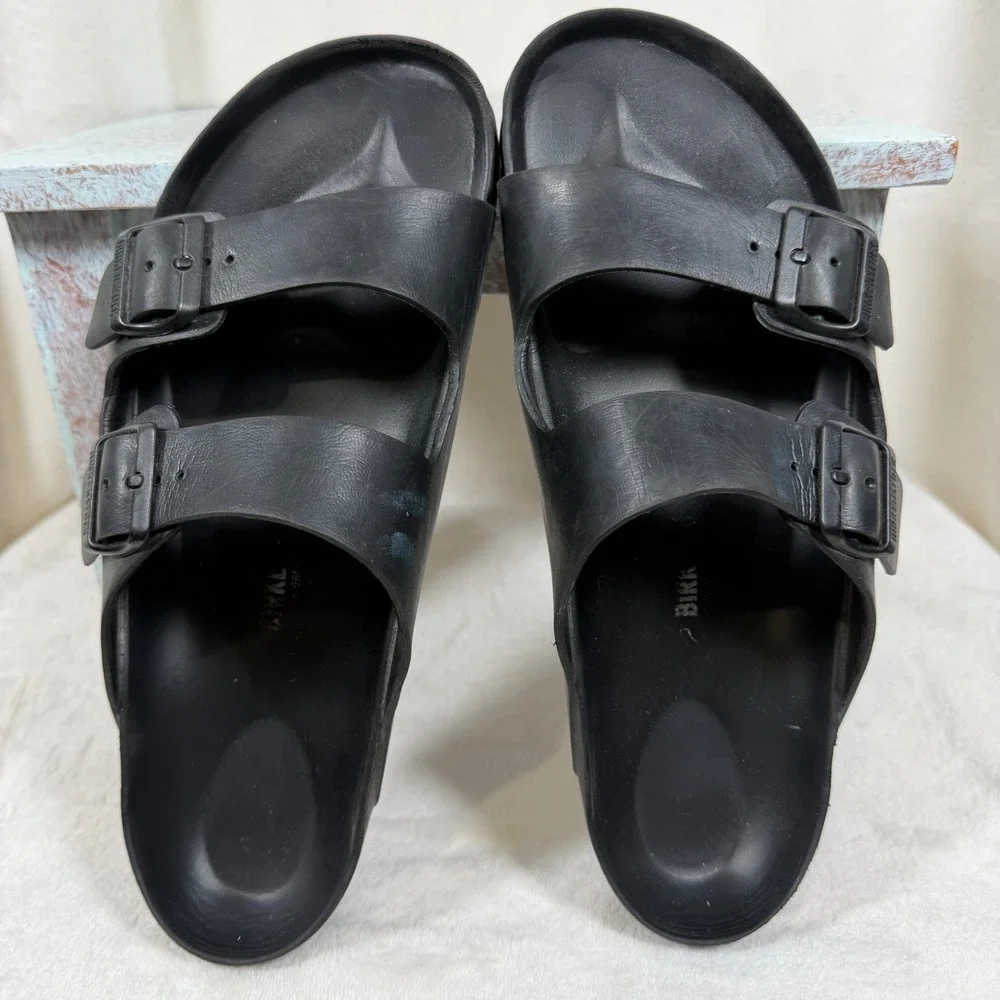 Birkenstock Arizona EVA Sandals Mens 11 Black Waterproof Double Strap Slides